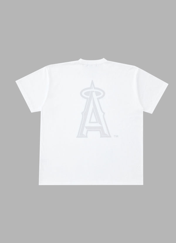 ALWAYS OUT OF STOCK × Los Angeles Angels   REFLECTIVE ANGELS LOGO TEE - WHITE