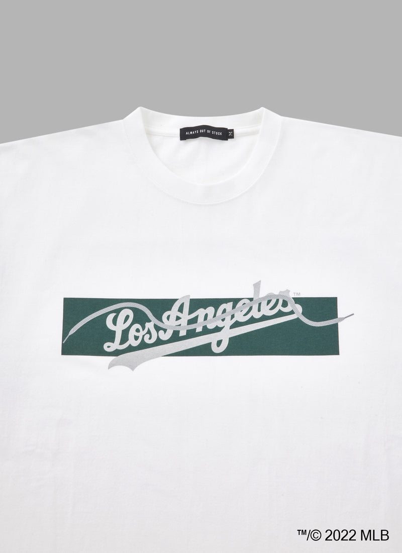ALWAYS OUT OF STOCK × Los Angeles Dodgers  SHOELACE S/S TEE - WHITE