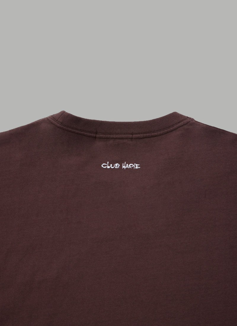 ALWAYS OUT OF STOCK × CLUB HARIE SHOELACE L/S TEE-BROWN