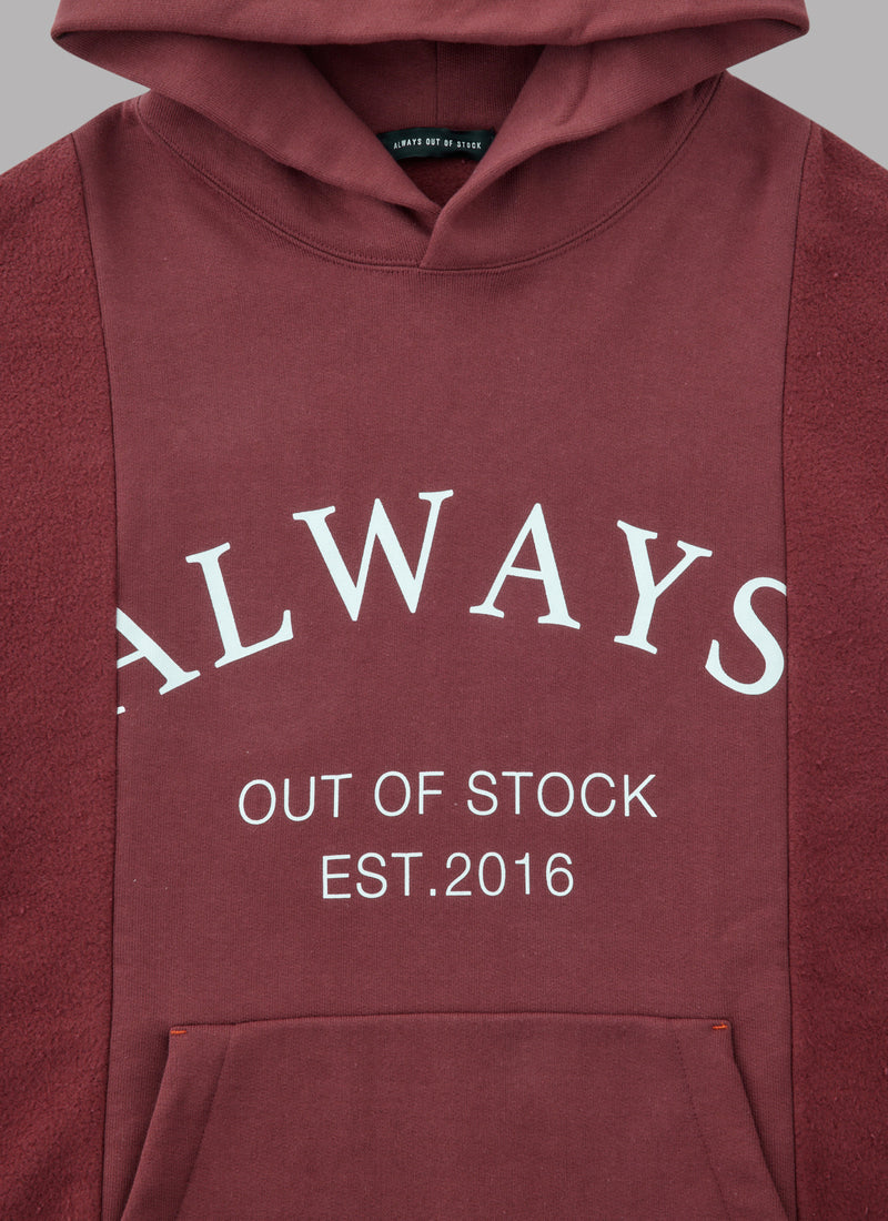 SWITCHED NOSTALGIC THICK PULLOVER - BURGUNDY