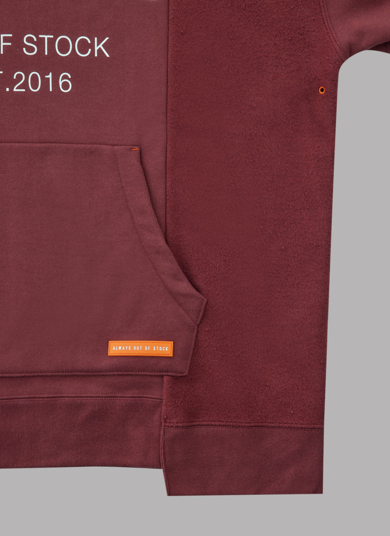 SWITCHED NOSTALGIC THICK PULLOVER - BURGUNDY