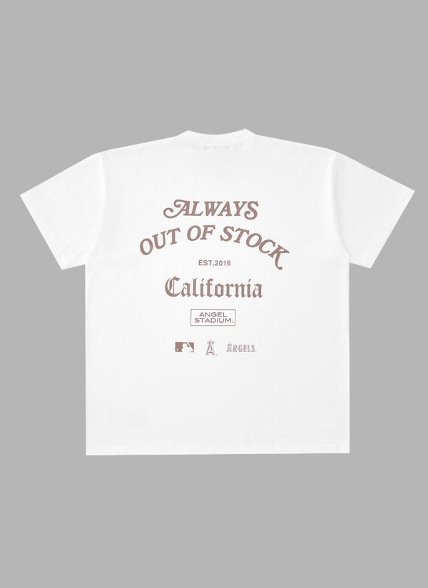ALWAYS OUT OF STOCK × Los Angeles Angels  STADIUM LOGO TEE - WHITE