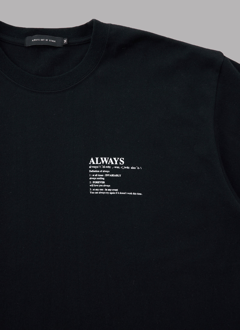 DEFINITION S/S TEE - BLACK