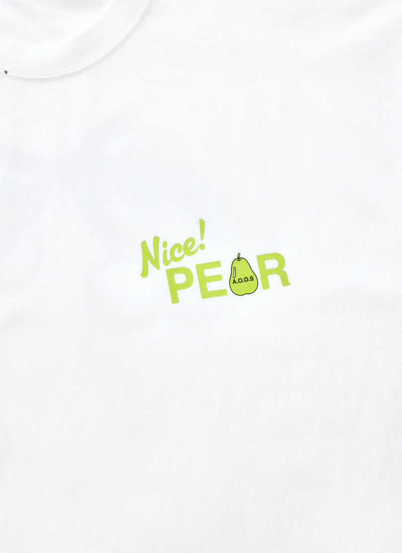 NICE PEAR(PAR) TEE-WHITE