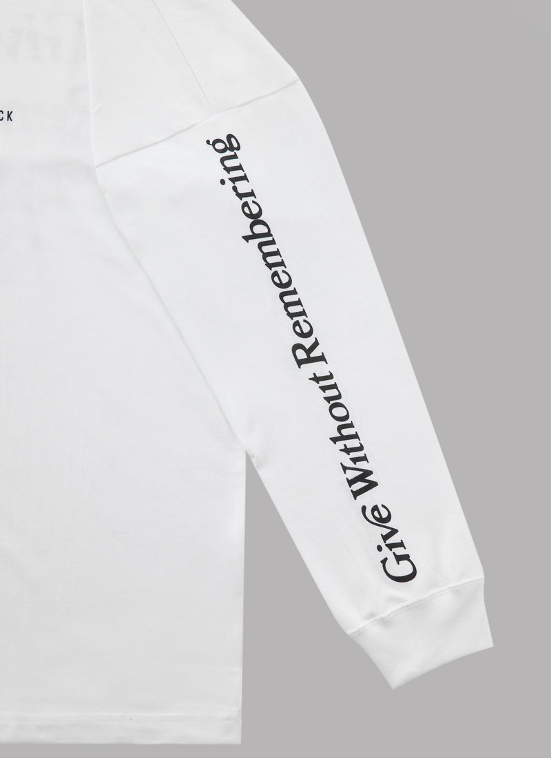 GIVE WITHOUT REMEMBERING L/S TEE - WHITE