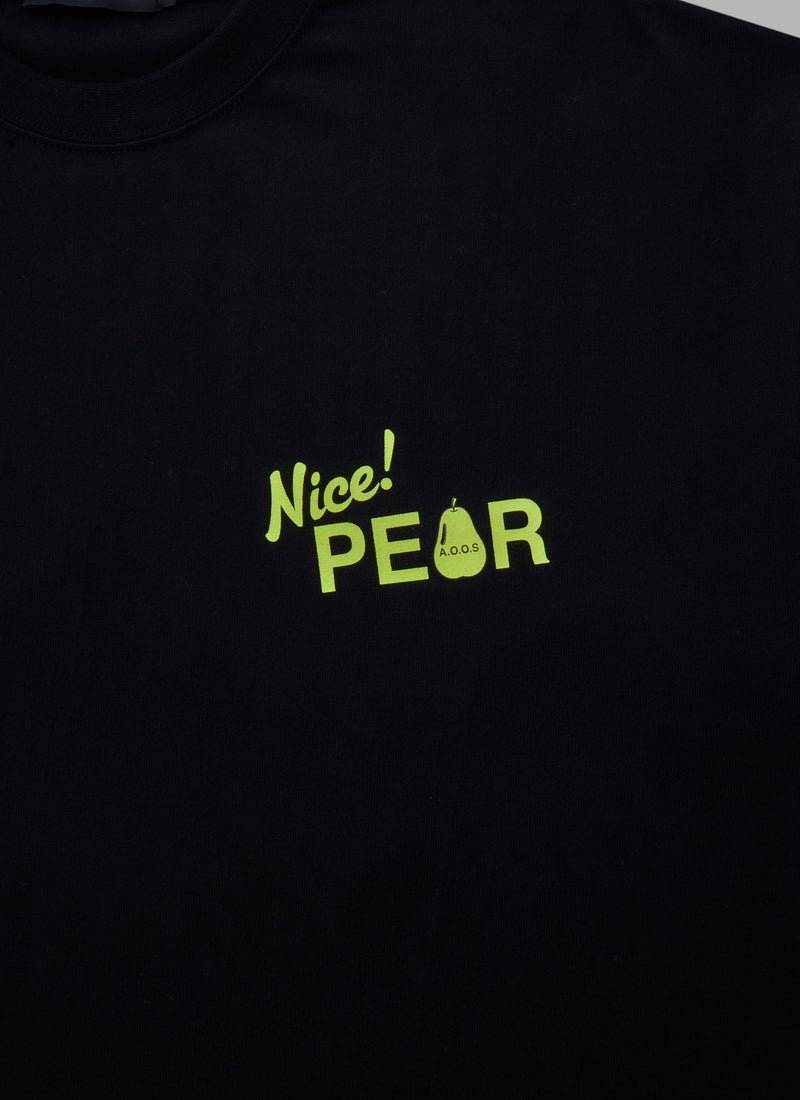 NICE PEAR(PAR) TEE-BLACK