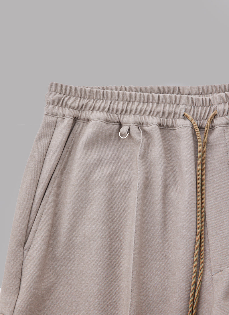CENTER CREASE STAMP-LESS EASY PANTS - GREIGE