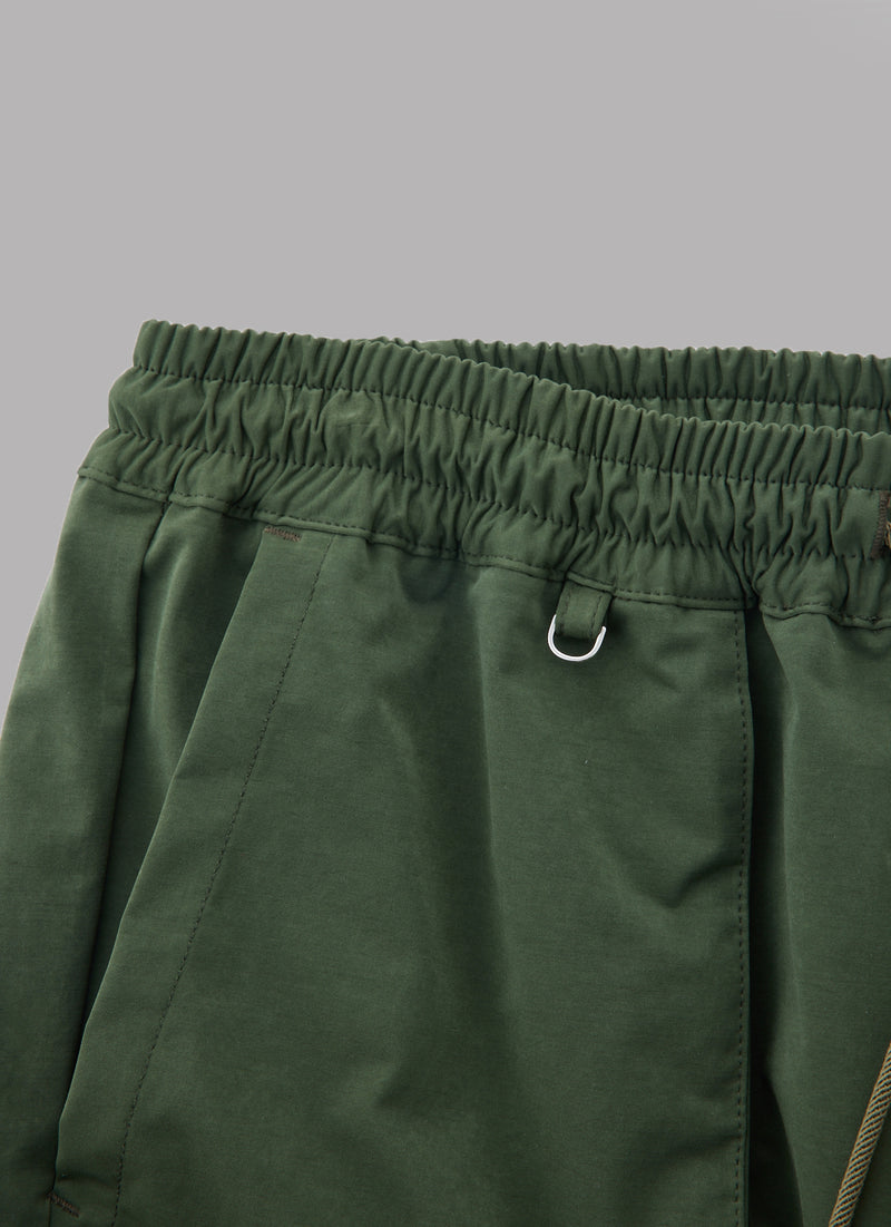SUEDE STYLE ACTIVE FATIGUE PANTS - OLIVE
