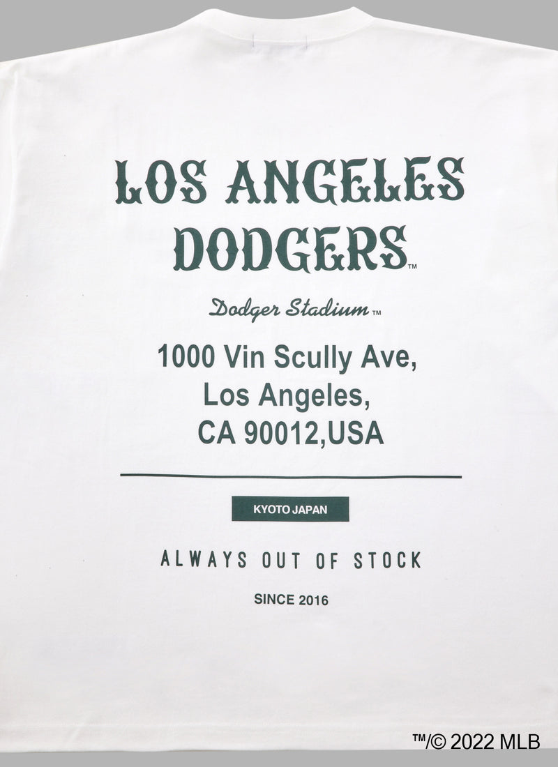 ALWAYS OUT OF STOCK × Los Angeles Dodgers  STADIUM L/S TEE - WHITE