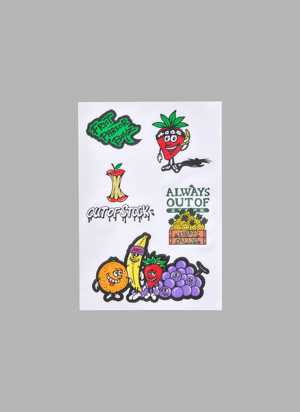 STICKER SHEET – ALWAYS OUT OF STOCK