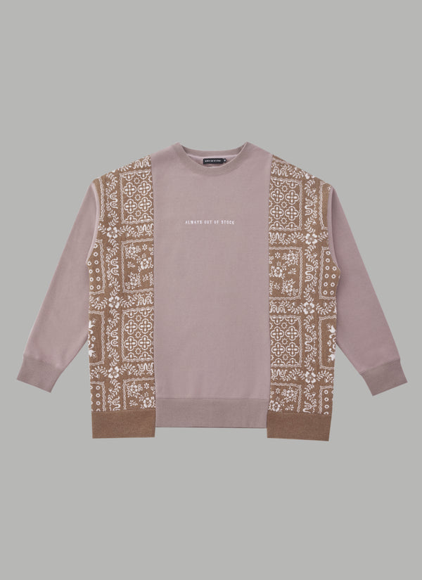 ALWAYS OUT OF STOCK x REYN SPOONER SWITCHED KNIT CREW NECK - BEIGE