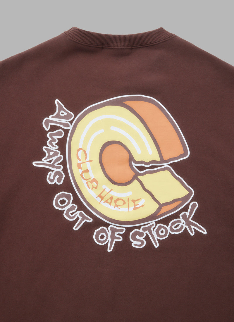 ALWAYS OUT OF STOCK × CLUB HARIE CREWNECK-BROWN